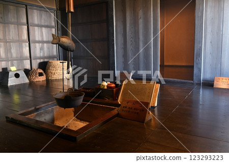 Golden Week: Thinking about life in the Edo period at the Idoko hearth at the Hirata Family Residence in Kobuchizawa, Hokuto City, Yamanashi Prefecture 123293223