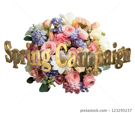 3DCG文字“春季活動” 3DCG文字“春季活動” 123293237