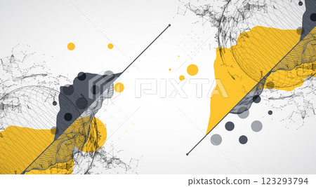 Abstract image of a wireframe sphere with a plexus effect. Science and technology creative theme. Vector. Abstract image of a wireframe sphere with a plexus effect. Science and technology creative theme. Vector. 123293794
