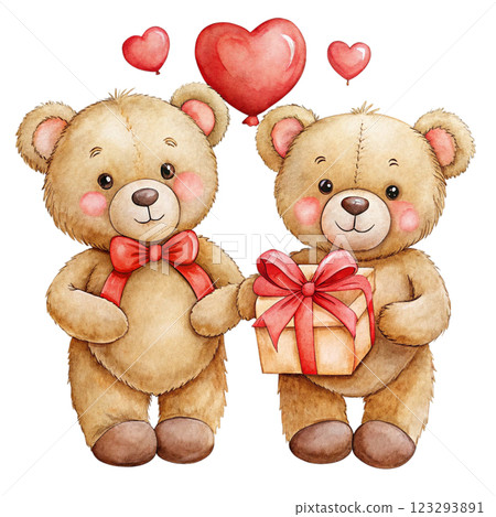 Elements for White Day clipart watercolor Elements for White Day clipart watercolor 123293891