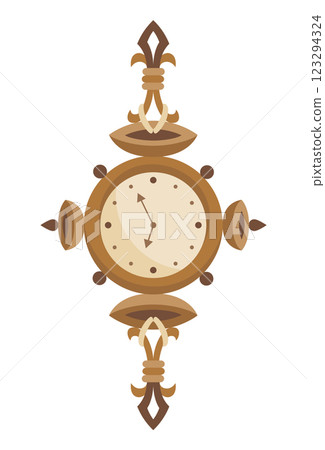 Vector wall round clock icon timekeeping social media countdown time management icon Vector wall round clock icon timekeeping social media countdown time management icon 123294324