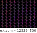 Abstract geometric pattern with colorful lines on black background modern digital art design with vibrant neon rectangles 123294500