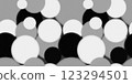 Abstract black and white overlapping circles pattern with optical illusions 123294501