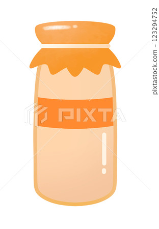 Illustration of a bottle of fruit milk Illustration of a bottle of fruit milk 123294752