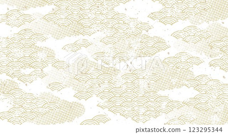 日式背景圖與海浪 123295344