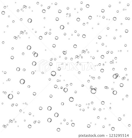 Oxygen air bubbles  flow  in water on white  background. 123295514