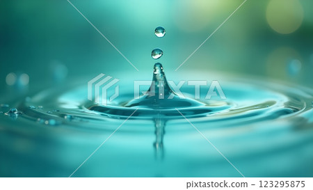 Sunlight reflects on the surface of a clear blue swimming pool. Perfect for conveying summer, relaxation, and vacations. Sunlight reflects on the surface of a clear blue swimming pool. Perfect for conveying summer, relaxation, and vacations. 123295875