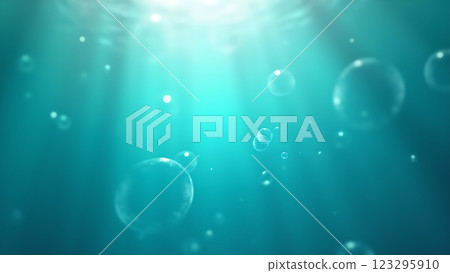 Sunlight reflects on the surface of a clear blue swimming pool. Perfect for conveying summer, relaxation, and vacations. Sunlight reflects on the surface of a clear blue swimming pool. Perfect for conveying summer, relaxation, and vacations. 123295910