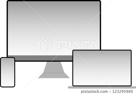 桌上型電腦、智慧型手機、筆記型電腦 桌上型電腦、智慧型手機、筆記型電腦 123295989