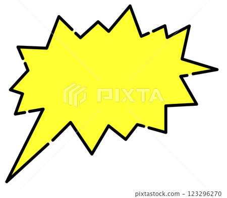 Illustration of a speech bubble in which angry or infuriated words are written in a manga or other similar situation 123296270