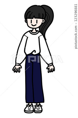 Women in casual clothing Women in casual clothing 123296881