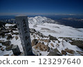 The summit of Mt. Hakusan on a clear day 123297640
