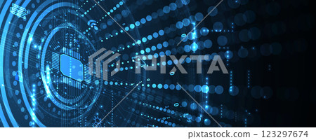 Digital lock protect data flow in global network 123297674