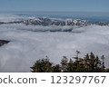Sea of clouds and snow-capped mountains 123297767