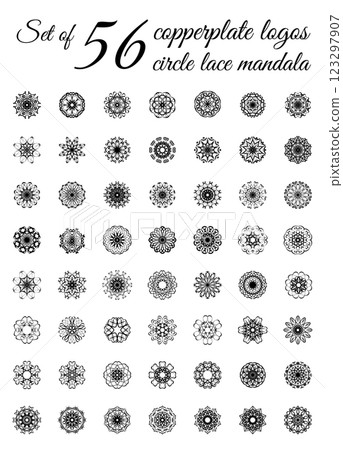 Lace Calligraphy Logo Lace Calligraphy Logo 123297907