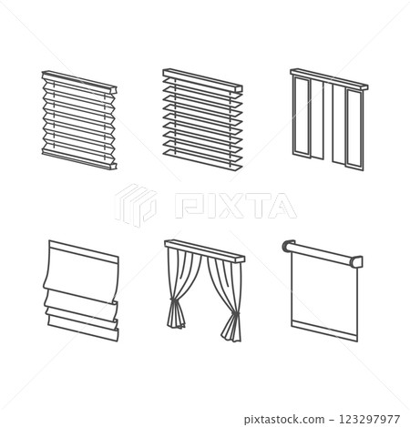 Types of Curtains Types of Curtains 123297977