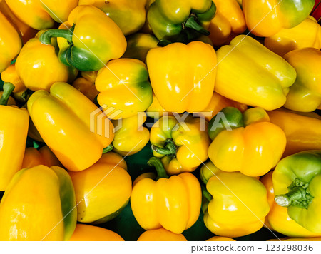 lots of yellow pepper for cooking lots of yellow pepper for cooking 123298036