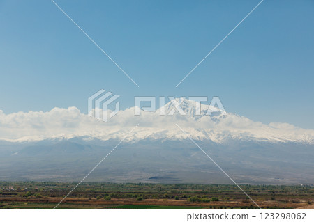 Beautiful Landscape to Mount Ararat from Armenia Beautiful Landscape to Mount Ararat from Armenia 123298062