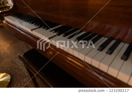 Black and white piano keys for music 123298217