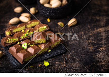 Dubai chocolate with kadayif pistachio filling 123299000