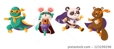 Adorable Animals Dressed as Heroic Characters 123299296