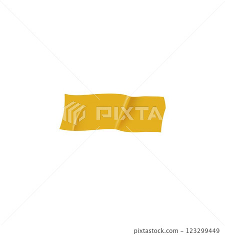 3d vector of adhesive tape, curved rectangular shape with wrinkles. 123299449