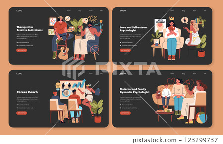 A visual representation showing the importance of coaching and psychological support across various diverse settings 123299737