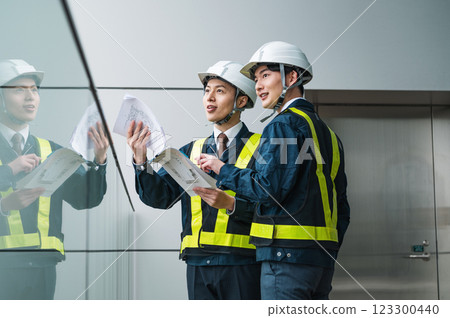 A male construction manager working A male construction manager working 123300440