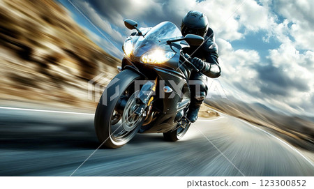 Motorcycle touring scenery 123300852