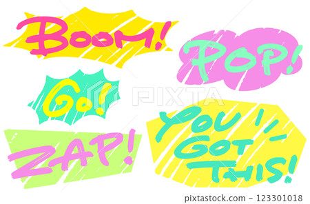 手寫文字資料。一組充滿活力和力量的訊息。 手寫文字資料。一組充滿活力和力量的訊息。 123301018