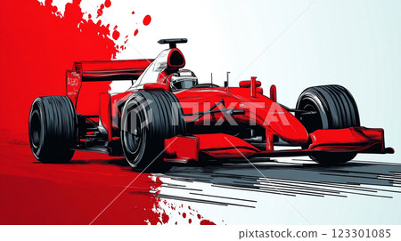 Speedy racing car illustration 123301085