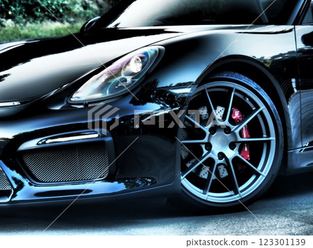 A shiny black convertible 123301139