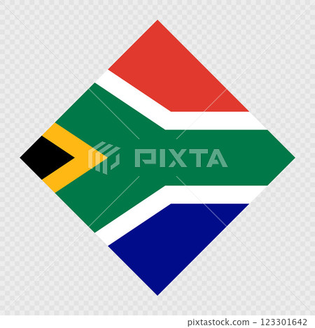 South Africa rhombus flag. Vector illustration. 123301642