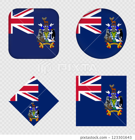 South Georgia and the South Sandwich Islands Flag Icons Pack. South Georgia and the South Sandwich Islands Flag Icons Pack. 123301643
