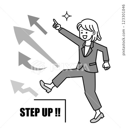 Image material of business people stepping up and advancing their careers Image material of business people stepping up and advancing their careers 123301846