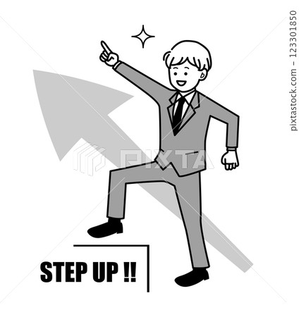 Image material of business people stepping up and advancing their careers Image material of business people stepping up and advancing their careers 123301850
