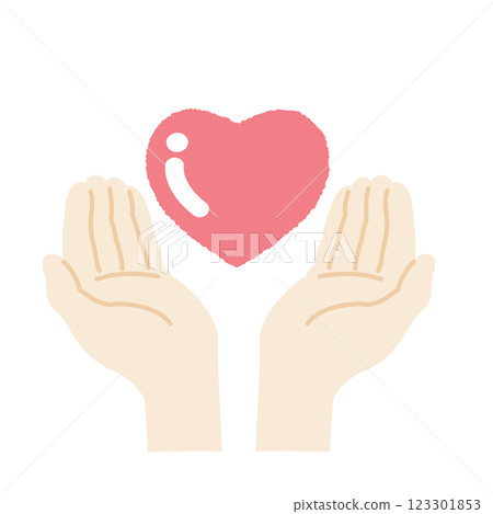 一隻手捧著一顆心 一隻手捧著一顆心 123301853