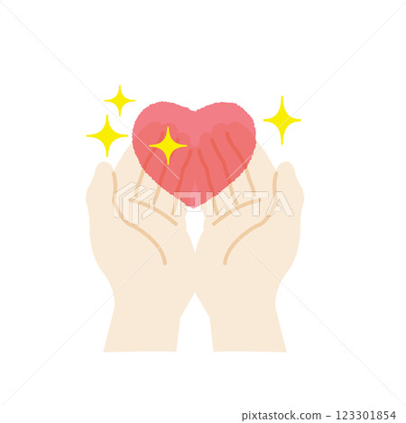 閃閃發光的心和手 閃閃發光的心和手 123301854