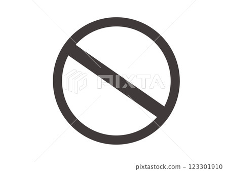 Flat and simple prohibition sign icon 123301910