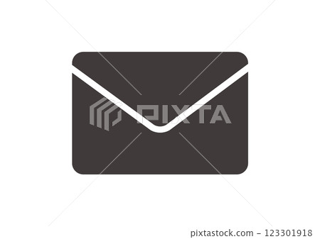 簡單而平坦的電子郵件圖示插圖 簡單而平坦的電子郵件圖示插圖 123301918