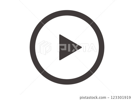 Simple and flat play button icon illustration Simple and flat play button icon illustration 123301919