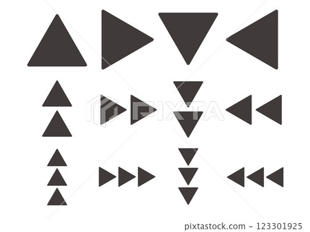 Simple and flat arrow illustration set Simple and flat arrow illustration set 123301925