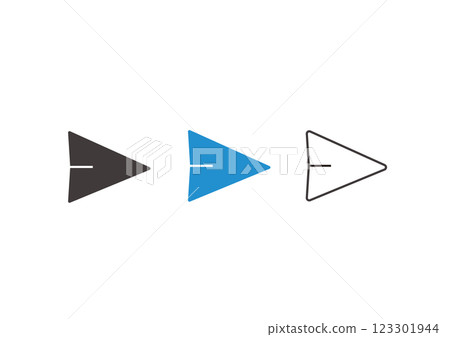 Simple and flat paper plane icon illustration set 123301944