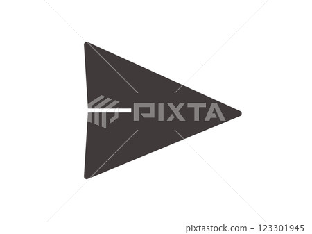 簡單而平坦的紙飛機圖示插圖 123301945