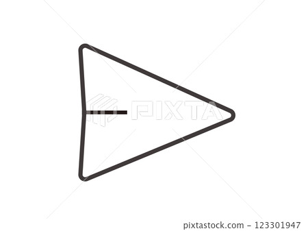 Simple and flat paper plane icon illustration 123301947