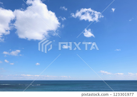 blue sea and sky 123301977