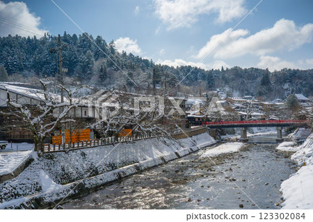 Hida Takayama Snow Old Townscape 123302084