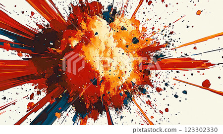 Illustration of a huge explosion 123302330