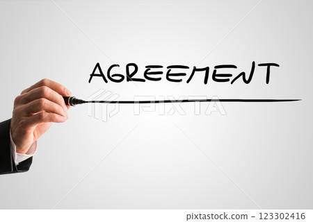 Conceptual image with the word Agreement 123302416