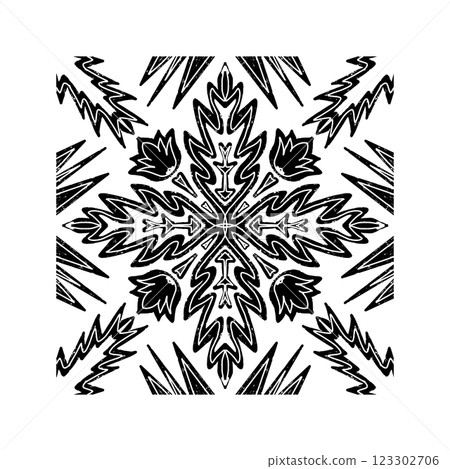 snowflake on white background 123302706